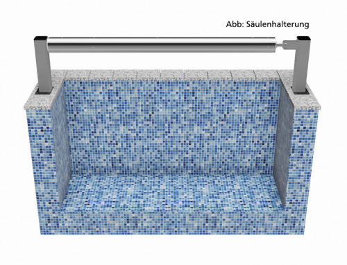 Preview: Oberflurrollladen Rechteckbecken 1000x400cm