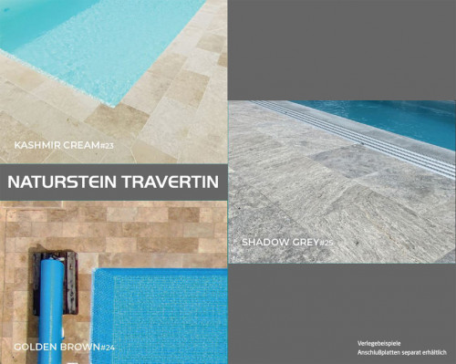 Preview: Poolrandsteine Ovalpool 916x460cm aus Naturstein