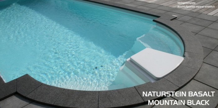 Poolrandsteine Rechteckpool 800x500cm aus Naturstein