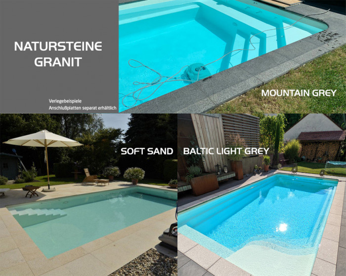 Poolrandsteine Rundbecken Ø 700cm aus Naturstein