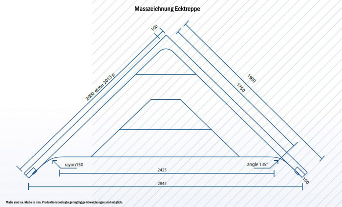 Styroporpool 600x350x150cm Set mit Ecktreppe