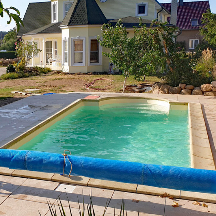 Styroporpool XL 1000x450x150cm Set mit Treppe Rom