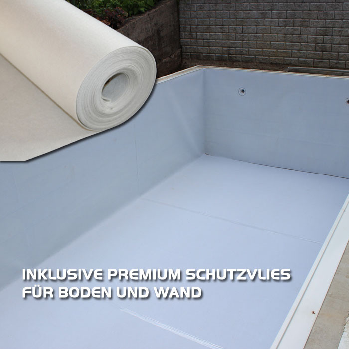 Styroporpool 750x350x150cm Set mit Ecktreppe